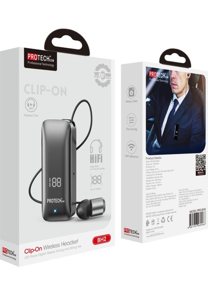 Bh2 Makaralı Dijital Göstergeli Titreşimli Bluetooth Silikonlu Kulaklık