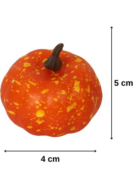 Cadılar Bayramı Minik Bal Kabağı Figür Süs 5cm - 5 Adet