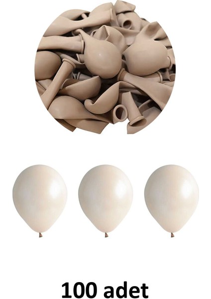 Kum Beji Balon 12" - 30 cm Lateks Kum Beji Renk Balon 100'LU Paket