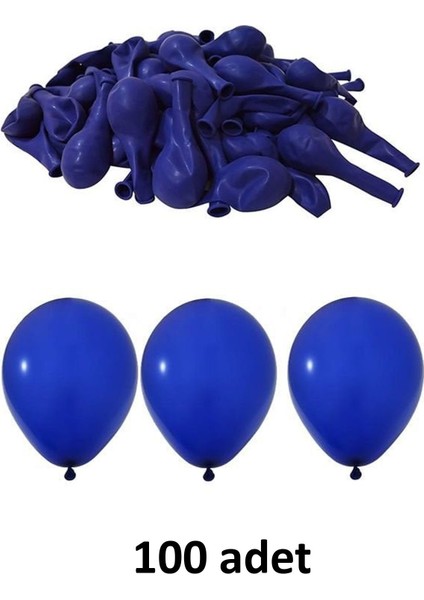 Atölye Mi Lacivert Balon 12" - 30 cm Lateks Lacivert Renk Balon 100'LU Paket