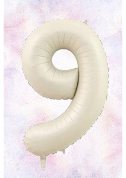 Retro Krem 9 Yaş Balonlu Happy Birthday Kraft Bannerlı 3 Retro Kalp Balonlu Balon Seti fiyatları