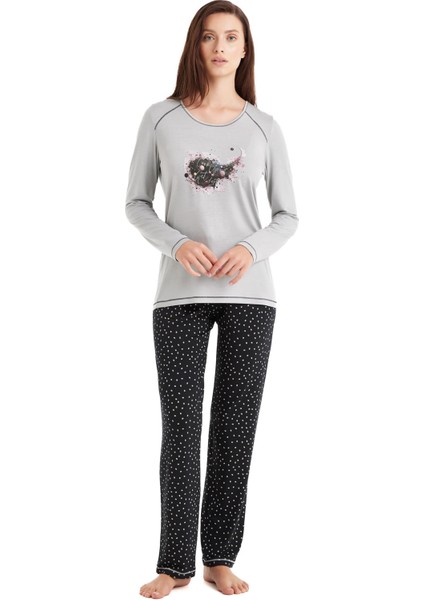 Kadın Gri Pijama Takımı 51610