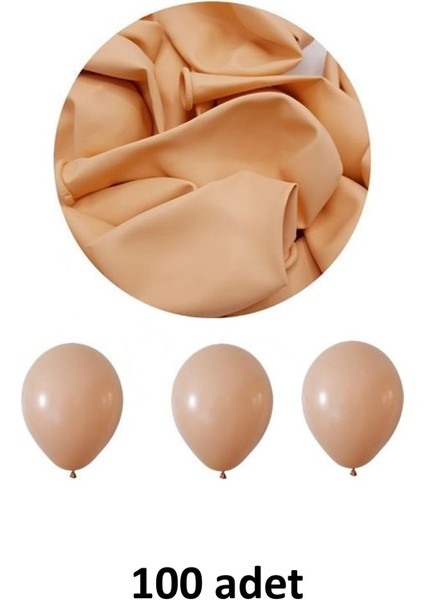 Ten Rengi Balon 12" - 30 cm Lateks Ten Rengi Renk Balon 100'LU Paket