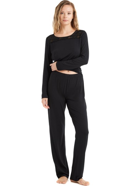 Kadın Siyah Pijama Takımı 51601 fiyatları