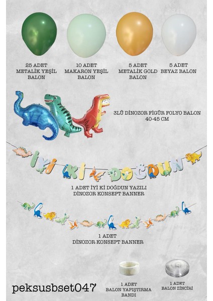 Dinozor Konsept Doğum Günü Balon Zinciri Dinozor Folyo Balonlar fiyatları