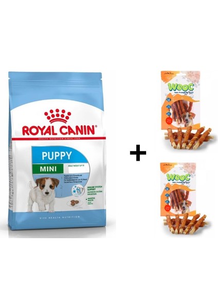 Mini Puppy Yavru Köpek Maması 2 kg + 2 Adet Wooc Ödül 80 gr
