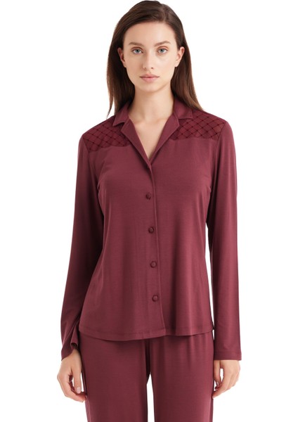 Kadın Bordo Pijama Takımı 51606 fiyatları