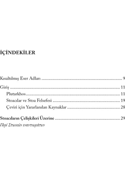 Stoacıların Çelişkileri Üzerine - Mestrius Plutarkhos