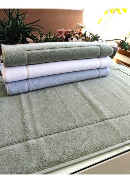 (3.lü Set) 50X90CM. Büyük Lüks Ayak Havlusu, Ayak Paspası, Havlu Paspas, Banyo ve Lavabo Paspası