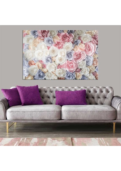 Dekoratif Baskı Çiçekler Kanvas Tablo