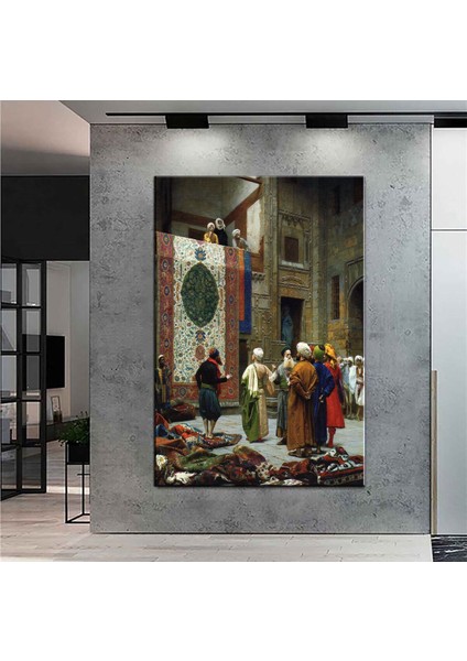 Dekoratif Baskı Halı Tüccarı Kanvas Tablo