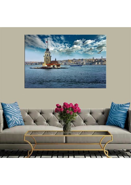 Dekoratif Baskı Istanbul Kız Kulesi Kanvas Tablo