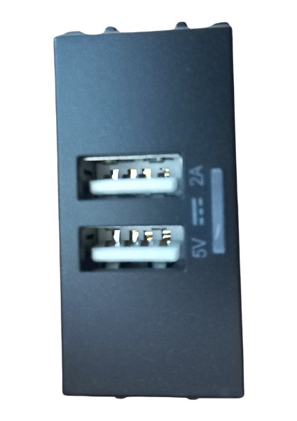 Viko Panasonic Thea Modüler Siyah USB Şarj Prizi Alt+Kapak 1m 5V-2A - WVTT12314BL-TR
