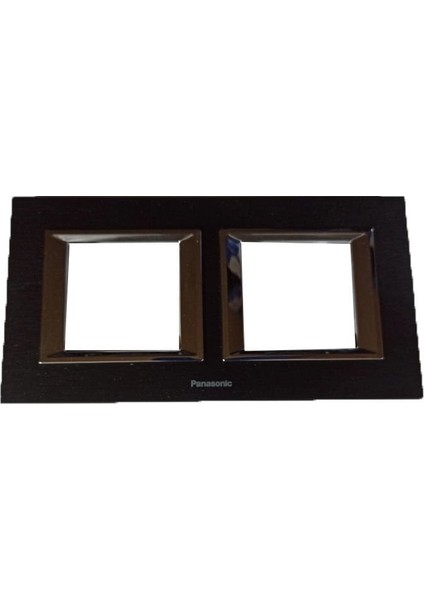 Viko Panasonic Thea 2X2M Ultima Metal Eloxal Siyah Renk Çerçeve - WVTF28575AB-TR