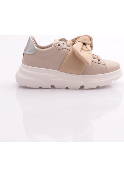 ES853 Kadin Kalin Taban Fiyonklu Sneakers Ayakkabi