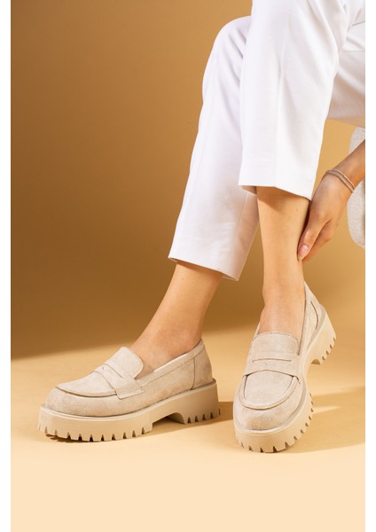 Kalın Taban Rahat Kalıp Loafer Kadın Ayakkabı 83-148-24NUBUK modelleri