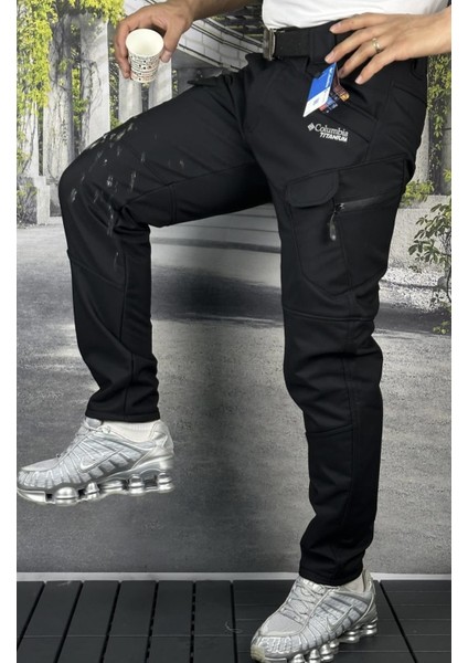 Taktikal Outdoor Kargocep Içipolarlı 7cepli Softjel Suya dayanıklı ve Rüzgar Geçirmez Kışlıkcargoceppantolon