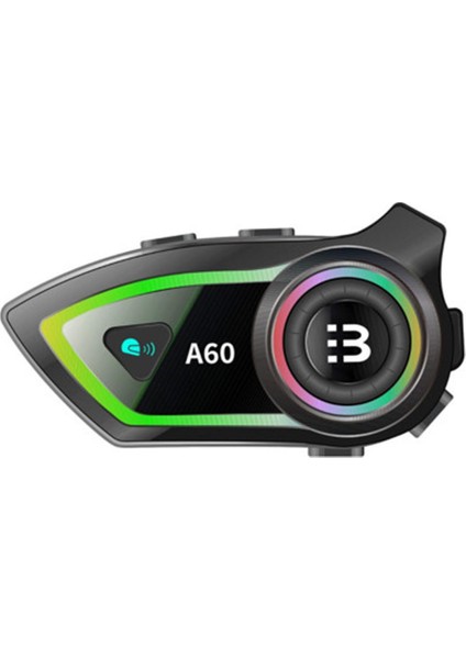 A60 Motosiklet Kask Kulaklık Bluetooth Intercom Rgb Işıklı Motorsiklet Intercom