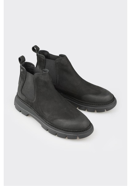 Siyah Deri Erkek Günlük Bot fiyatları