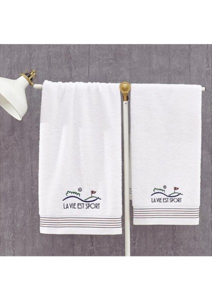 Golf Banyo Havlusu 70X150 cm Beyaz