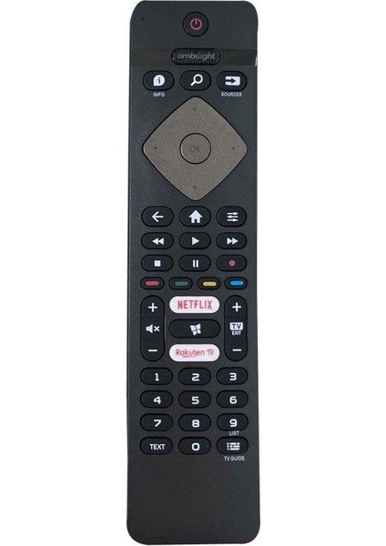 Phılıps Ambılıght Netflıx-Rakuten Tv Tuşlu 43PUS6504/62 LED Tv Kumandası Uzaktan Kumandalar