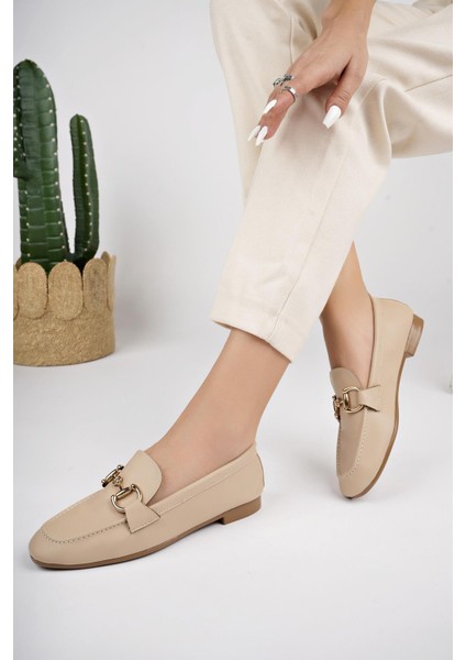 Liza Garantili Metal Tokalı Kadın Loafer Günlük Ayakkabı modelleri
