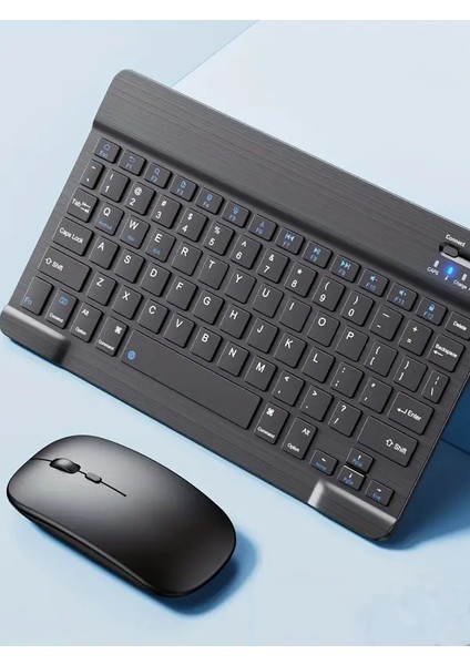 10 Inç Mini Taşınabilir Bluetooth Klavye Mouse Set Android/ios/windows Uyumlu Kablosuz Klavye Mouse