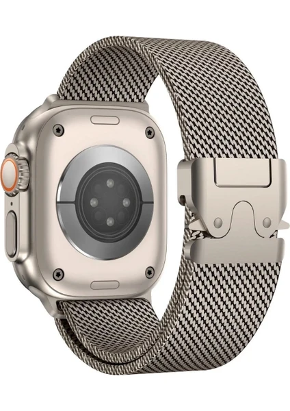 Apple Watch 10 46mm Redclick KRD-121 Metal İnce Tasarım Slim Hasır Kordon