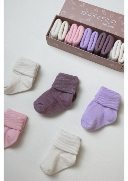 5'li Set Bebek Bambu Çorap - Baby Bamboo Socks - Yenidoğan Çorap