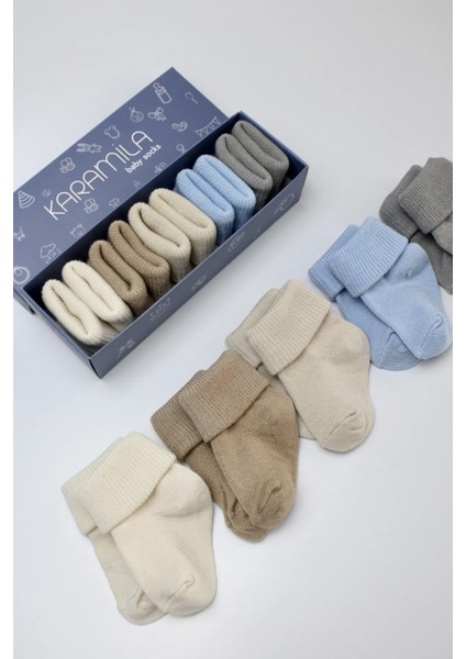 5'li Set Bebek Bambu Çorap - Baby Bamboo Socks - Yenidoğan Çorap