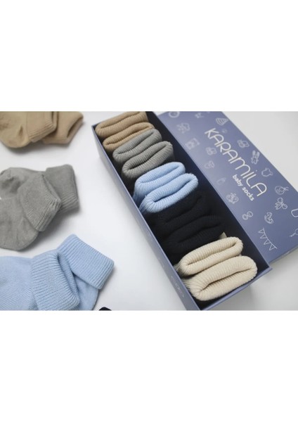 5'li Set Bebek Bambu Çorap - Baby Bamboo Socks - Yenidoğan Çorap