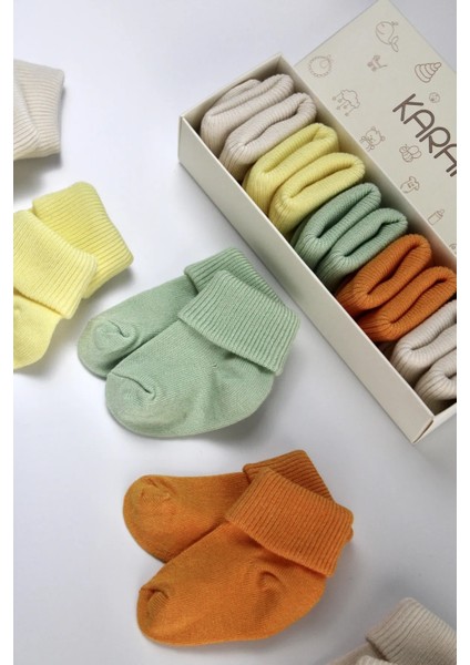 5'li Set Bebek Bambu Çorap - Baby Bamboo Socks - Yenidoğan Çorap