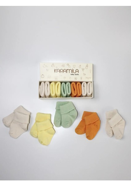 5'li Set Bebek Bambu Çorap - Baby Bamboo Socks - Yenidoğan Çorap modelleri