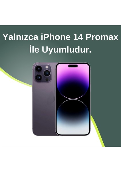 iPhone 14 Pro Max Uyumlu Lila Çiçekli Desenli Boncuklu Bilek Askılı Charmlı Kılıf