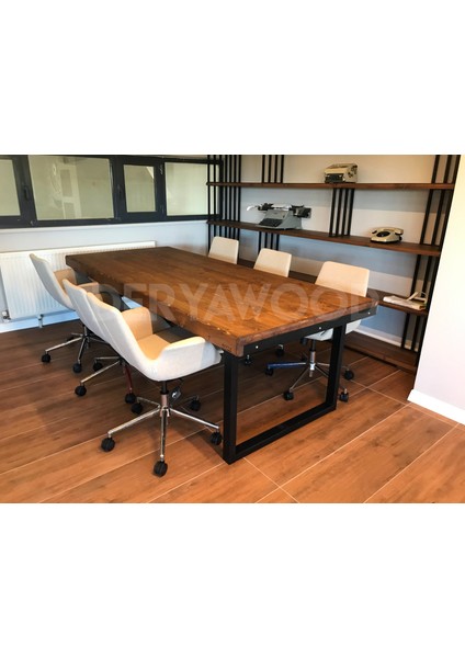 Masif Ahşap Toplantı Masası 100X200 CM