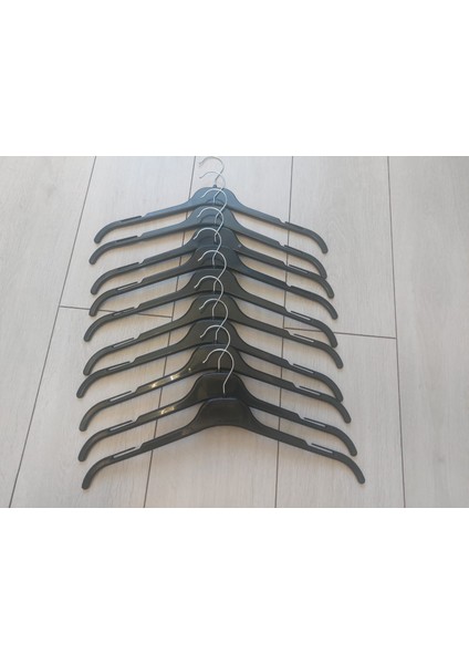 PLASTİK SİYAH GÖMLEK, BLUZ ASKISI 30 ADET CTP 43