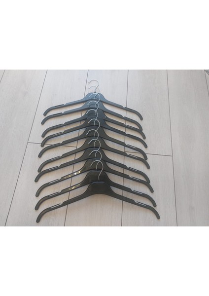 PLASTİK SİYAH GÖMLEK, BLUZ ASKISI 30 ADET CTP 43