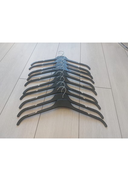 PLASTİK SİYAH GÖMLEK, BLUZ ASKISI 30 ADET CTP 43