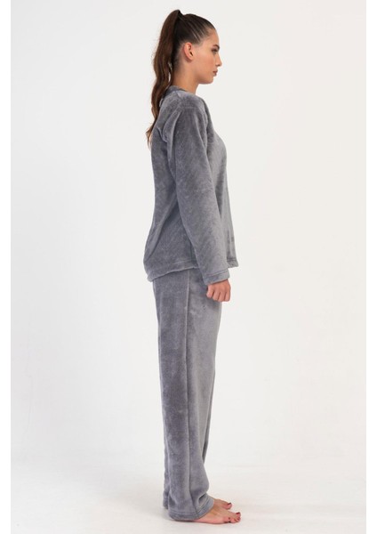 Kadın Welsoft Uzun Kol Füme Pijama Takım C0T2N1O304 fiyatları