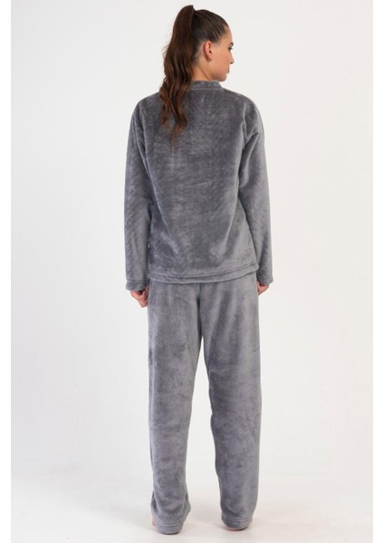 Kadın Welsoft Uzun Kol Füme Pijama Takım C0T2N1O304 fırsatları