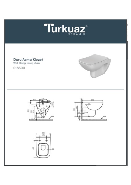 Duru Asma Klozet fiyatları