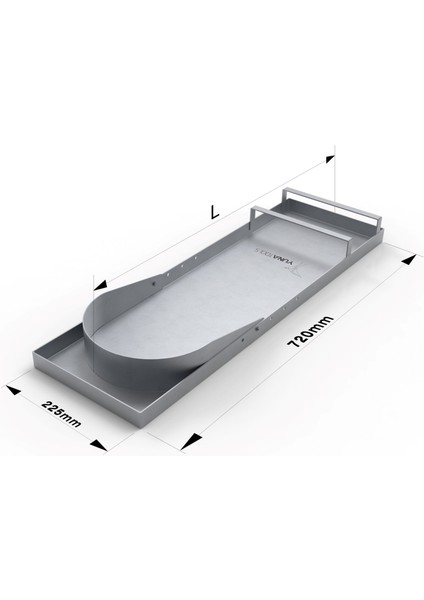 Yuna Tools Paslanmaz Çelik Dizlik Plakası (Çift) 720X225 mm