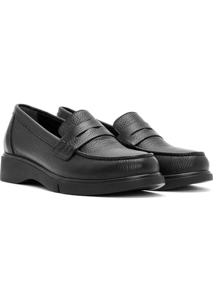 Kadın Siyah Deri Comfort Loafer 24WFD1516FT modelleri
