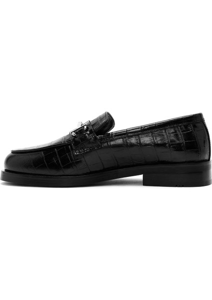 Kadın Siyah Deri Maskülen Loafer 24WFD4204E3 fiyatları