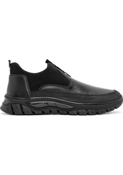 Erkek Siyah Deri Comfort Loafer 24WFD650718
