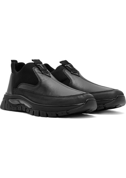Erkek Siyah Deri Comfort Loafer 24WFD650718