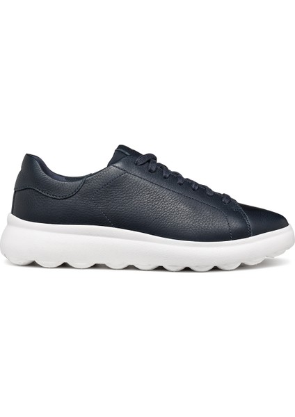 Erkek Lacivert Spherica Bağcıklı Deri Sneaker U45FUA00046C4002