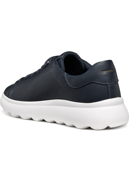 Erkek Lacivert Spherica Bağcıklı Deri Sneaker U45FUA00046C4002 modelleri