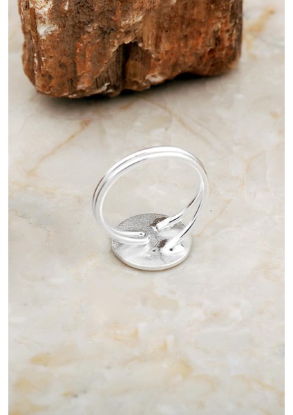 Anadolu Motifli Mineli Elişi Gümüş Yüzük 5888 modelleri