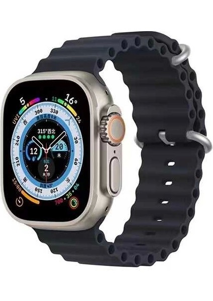 Apple Watch Ultra 2 49MM Redclick Krd-75 Terletmez Dalgalı Tasarım Silikon Kordon